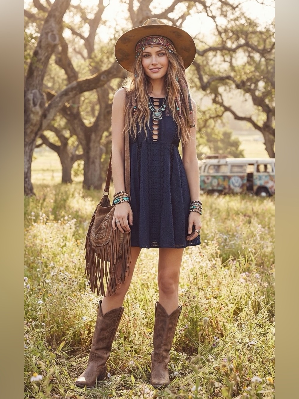 Free People Wherever You Go Crochet Mini Dress in Navy Blue Sleeveless Size 0